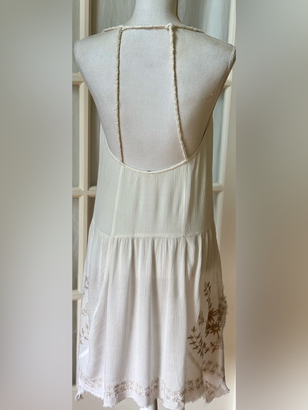 Free People Meadows Of Medallions Ivory Boho Handkerchief Dress - Picture 4 of 13
